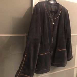 SOLD Bradley Bayou Leather Jacket in Deep Navy Blue